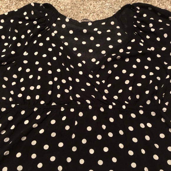 PENN. Polka Dot Peplum Blouse - Picture 7 of 8